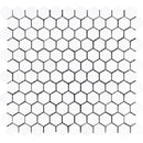 Thassos White Marble 1x1 Hexagon Honed Mosaic Tile.