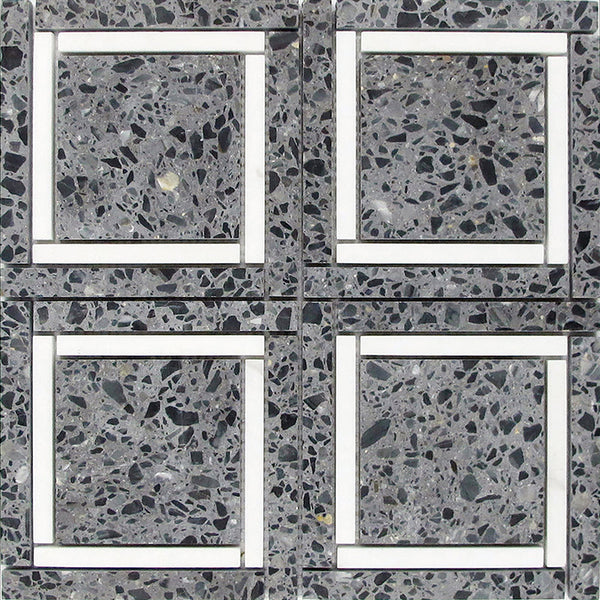 BURANO Terrazzo, Dolomite Mix Mosaic Tile - stoneandtiledepot.com
