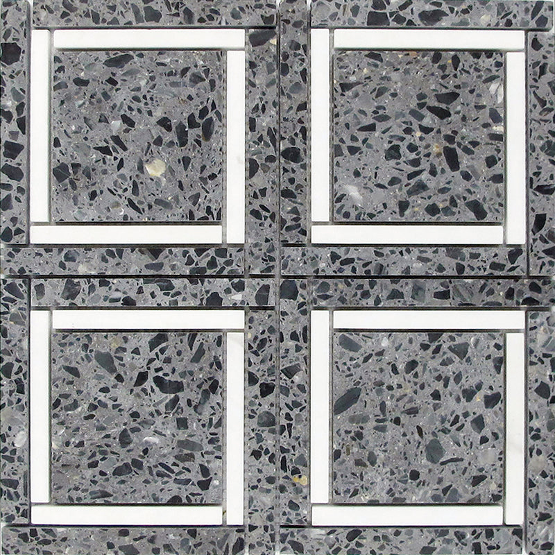 BURANO Terrazzo, Dolomite Mix Mosaic Tile - stoneandtiledepot.com