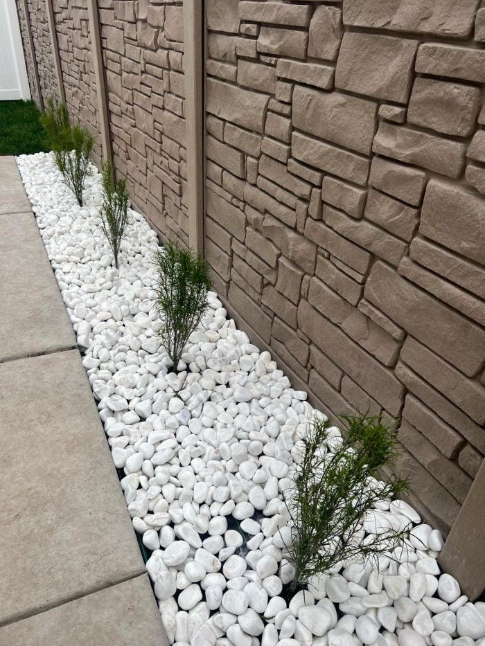 White Natural Rainforest Pebble Stone 2 to 3 inches - 1500 LBS - stoneandtiledepot.com