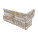 Arctic Gold 6x18 Stacked Stone Ledger Corner.