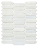 Arrow White Pearl 10.25x12 Glass Mosaic Tile.