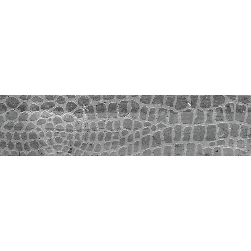 ARTISTIC ETCHED ALLIGATOR SILVER GRAY Limestone Mosaic Tile.