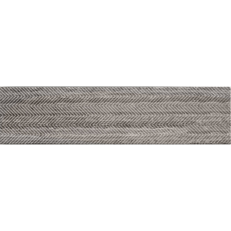 Artistic Etched Chevron Wooden Gray Wooden Gray Porcelain Tile.