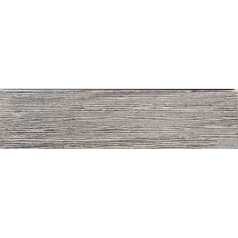 Artistic Etched Waves Wooden Gray Wooden Gray Porcelain Tile.