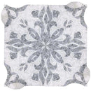 Artistic Pietra Floreale 01 Paper White/ Mugwort Blue Marble Mosaic Tile.