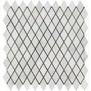 Asian Statuary (Oriental White) Marble 1x2 Diamond Polished Mosaic Tile.