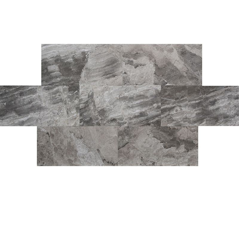 Atlantic Gray Marble 12x24 Polished Tile.
