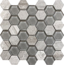 Bali Mantra Wooden Gray Wooden Gray / Glass Mosaic Tile.