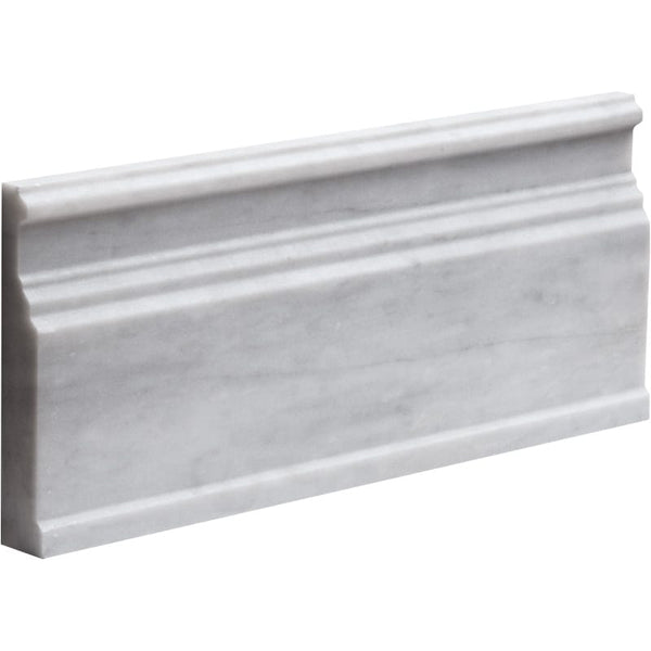Bianco Caldo Marble 5 1/16x12 Polished Baseboard Molding.
