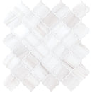 Bianco Lago Marble Lantern (Arabesque) Honed Mosaic Tile.