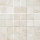 Botticino Beige Marble 2x2 Tumbled Mosaic Tile.