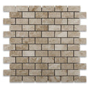 Cappuccino Marble 1x2 Polished Mosaic Tile.