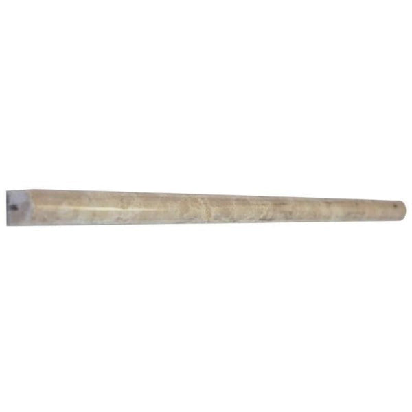 Cappuccino Marble 3/4x12 Polished Pencil Liner.