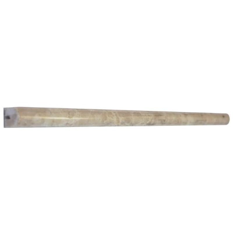 Cappuccino Marble 3/4x12 Polished Pencil Liner.