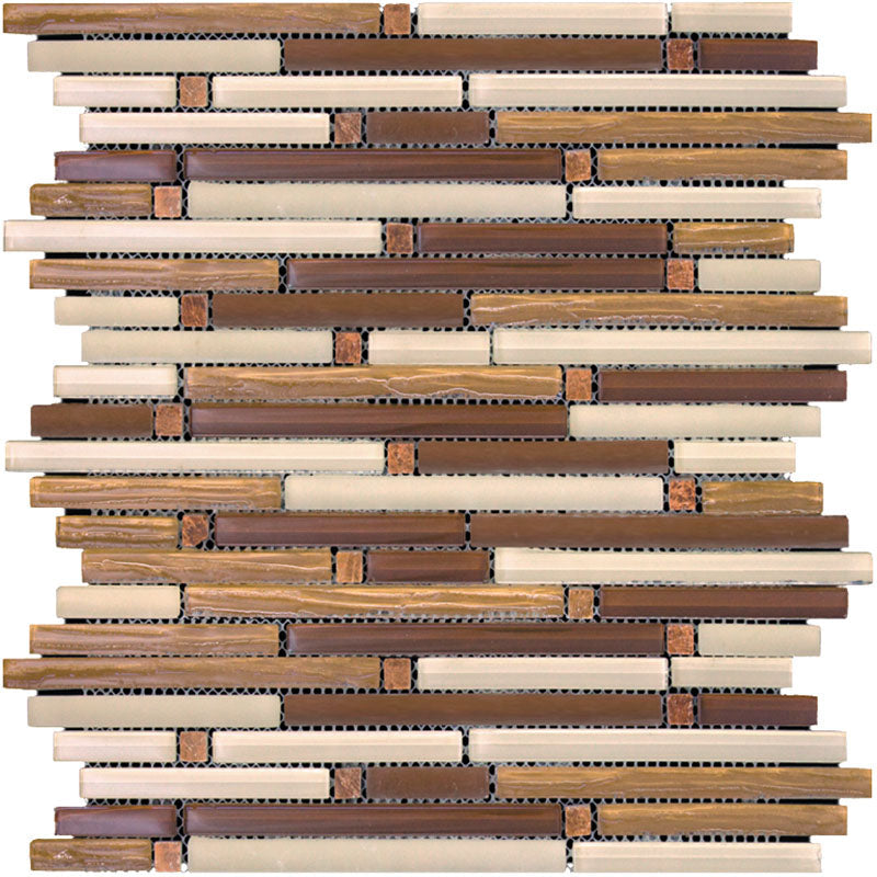 CASCADES REDROCK glass, stone Mosaic Tile.