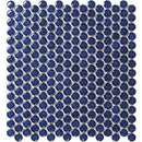 Cc Mosaics Cobalt Penny Round Porcelain Mosaic Tile.