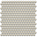 Cc Mosaics +cream Penny Round 12x12 Porcelain Mosaic Tile.