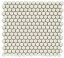 Cc Mosaics +pearl White Penny Round 12x12 Porcelain Mosaic Tile.
