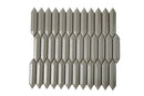 Cc Mosaics +tender Gray 3d Picket 1x4 Porcelain Mosaic Tile.