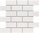 Cc Mosaics +white Ice 2x4 Bev. Brick Porcelain Mosaic Tile.