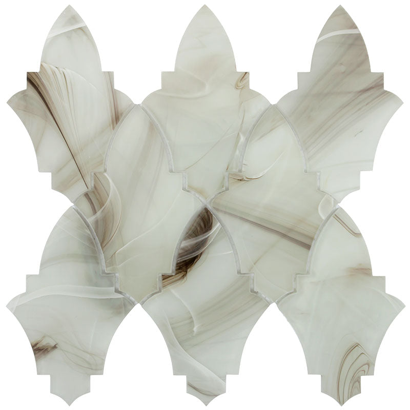 CLOUD 9 AMBER STRATUS glass Mosaic Tile.