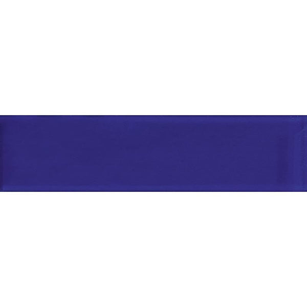 COLOR PALETTE COBALT BLUE 4x16 GLOSS glass Mosaic Tile.