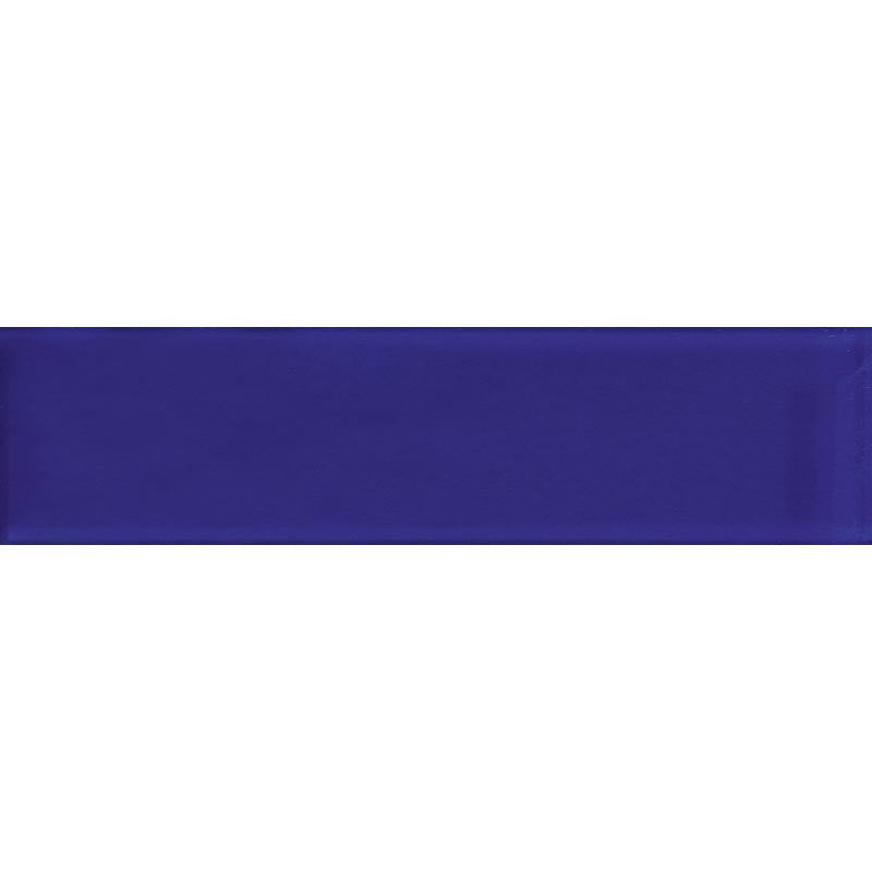 COLOR PALETTE COBALT BLUE 4x16 GLOSS glass Mosaic Tile.