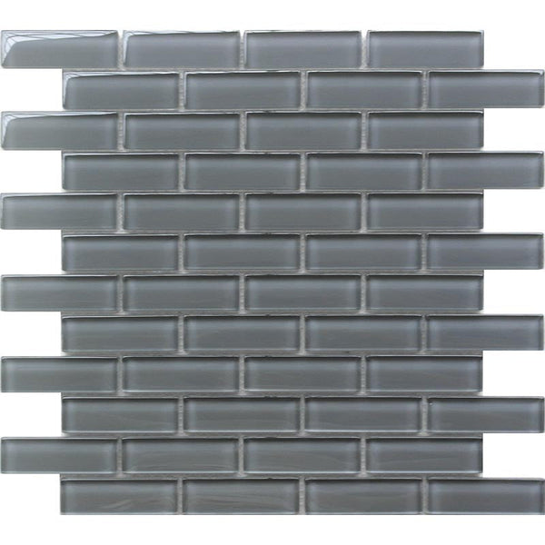 COLOR PALETTE COBBLESTONE 1x3 BRICK GLOSS glass Mosaic Tile.