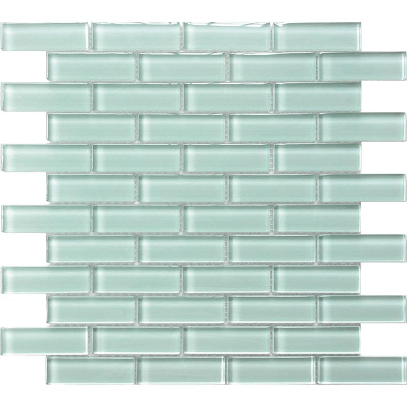 COLOR PALETTE ICE 1x3 BRICK GLOSS glass Mosaic Tile.