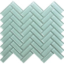 COLOR PALETTE ICE 1x3 HERRINGBONE GLOSS glass Mosaic Tile.