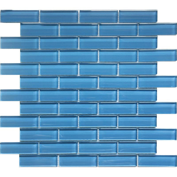 COLOR PALETTE LAGUNA 1x3 BRICK GLOSS glass Mosaic Tile.