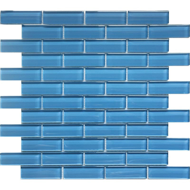 COLOR PALETTE LAGUNA 1x3 BRICK GLOSS glass Mosaic Tile.