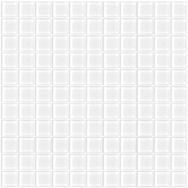 COLOR PALETTE MIRAGE WHITE GLOSS glass 11.8x11.8 Mosaic Tile.