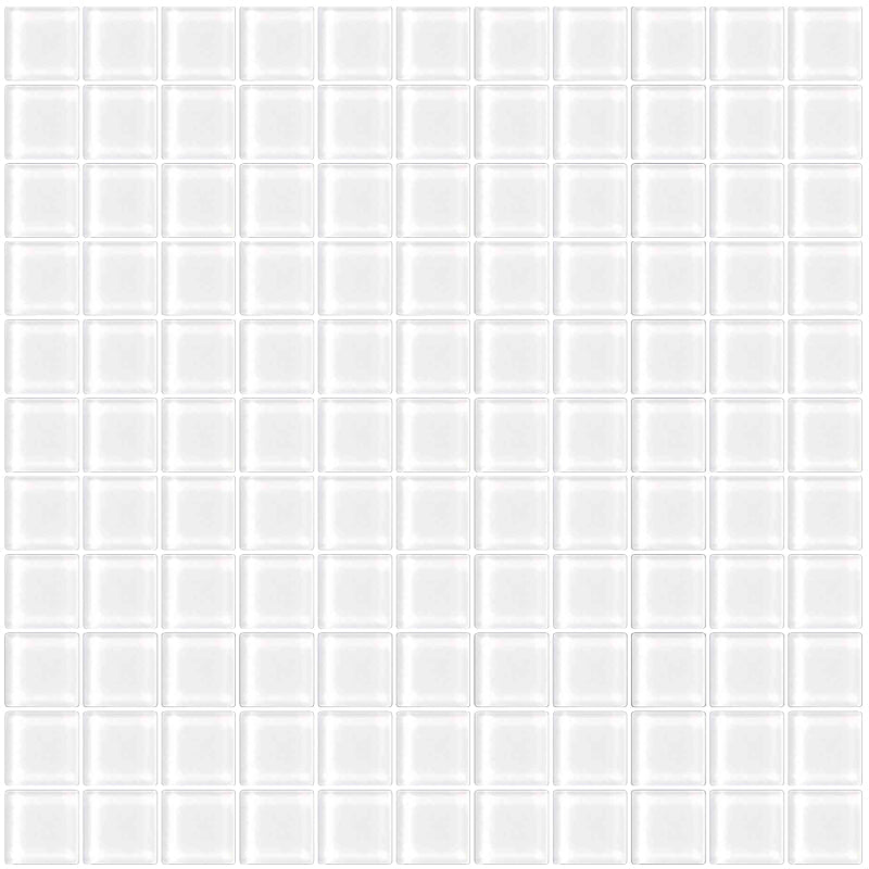 COLOR PALETTE MIRAGE WHITE GLOSS glass 11.8x11.8 Mosaic Tile.
