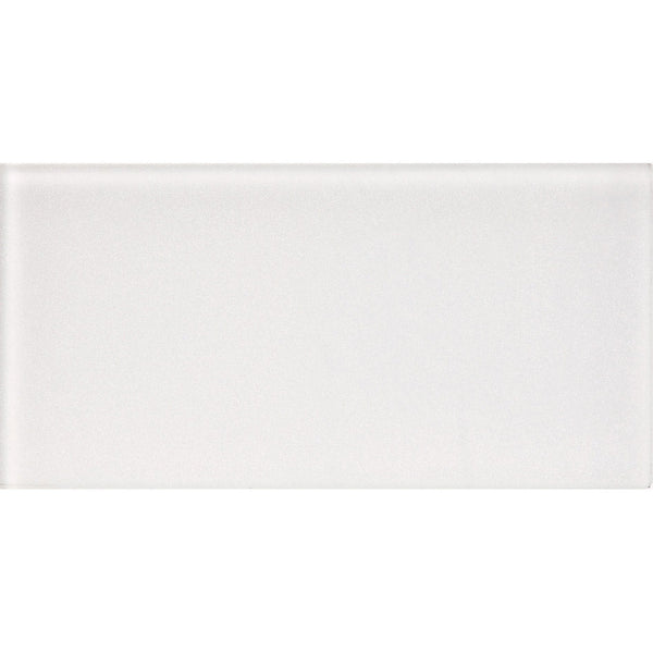 COLOR PALETTE MIRAGE WHITE MATTE 3x6 glass Mosaic Tile.