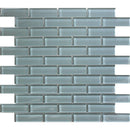 COLOR PALETTE PALE 1x3 BRICK GLOSS glass Mosaic Tile.