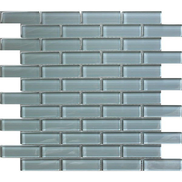 COLOR PALETTE PALE 1x3 BRICK GLOSS glass Mosaic Tile.