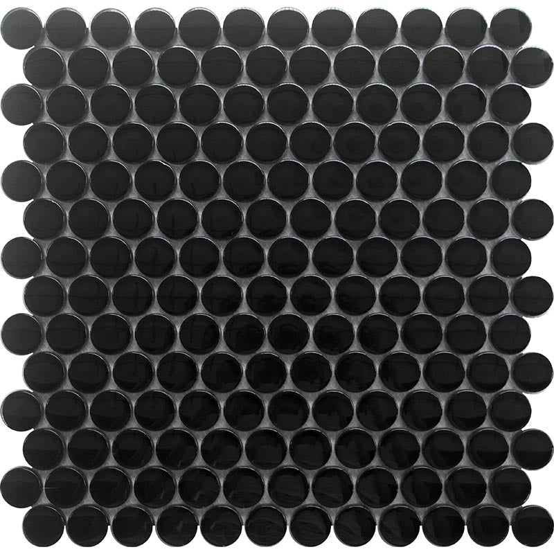 COLOR PALETTE SHADOW PENNY GLOSS Glass Mosaic Tile | stoneandtiledepot.com