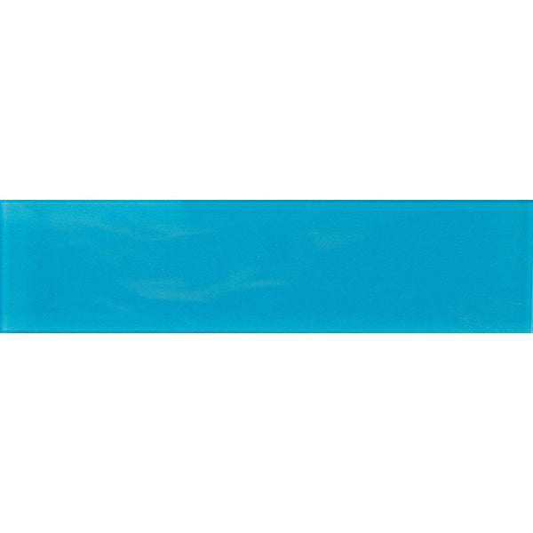 COLOR PALETTE TURQUOISE 4x16 GLOSS glass Mosaic Tile.