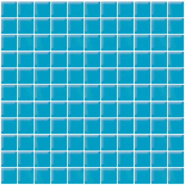 COLOR PALETTE TURQUOISE CLOUD GLOSS 11.8x11.8 glass Mosaic Tile.