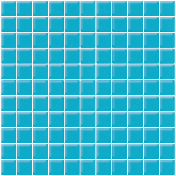 COLOR PALETTE TURQUOISE CLOUD MATTE 11.8x11.8 glass Mosaic Tile.