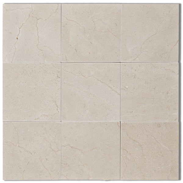 Crema Marfil Select Marble 4x4 Polished Tile.