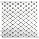 Dc Metro Crystal City Eastern White / Bardiglio Nuvolato Mosaic Tile.