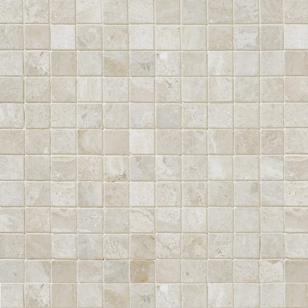 Royal Beige Marble 1x1 Honed Marble Mosaic Tile.