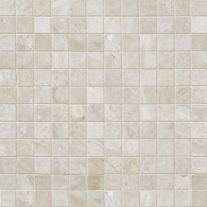 Royal Beige Marble 1x1 Honed Marble Mosaic Tile.