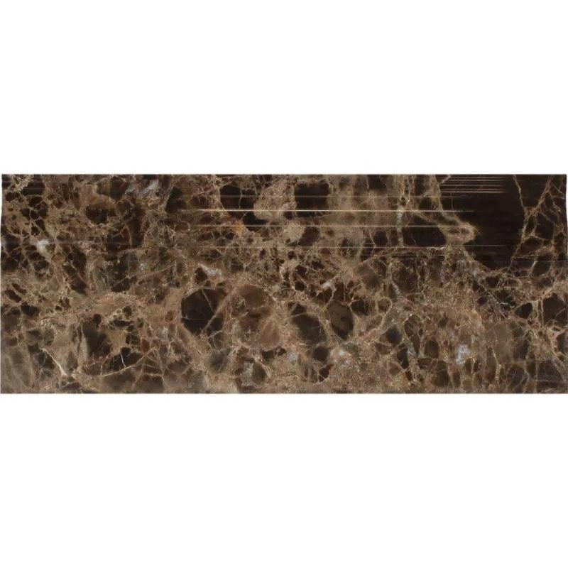Emperador Dark Marble 4 3/4x12 Polished Baseboard Molding.