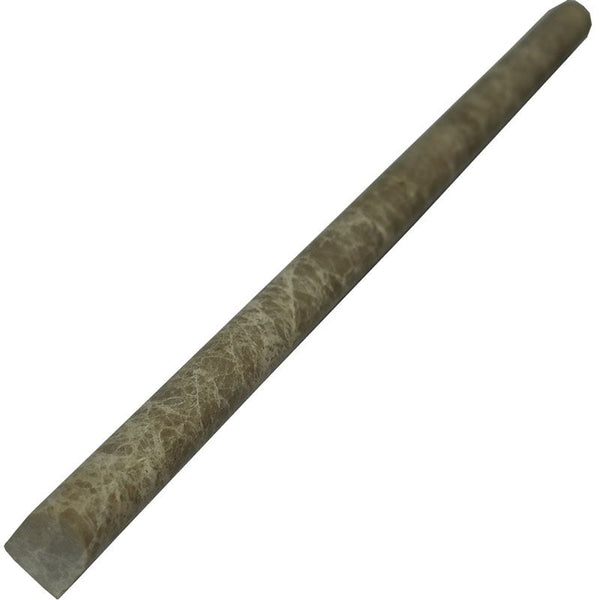 Emperador Light Marble 1/2x12 Pencil Polished Liner.