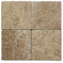 Emperador Light Marble 6x6 Tumbled Tile.