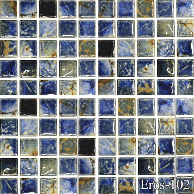 Eros Autumn 1x1 Pool Tile Series.
